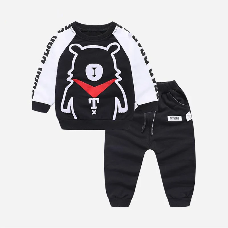 0-5 years High quality boy girl clothing set 2019 new spring sport active Cartoon kid suit children baby Shirt + pants | Детская одежда