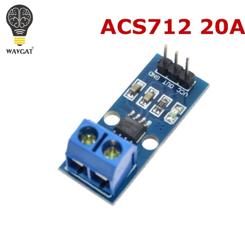 Модуль датчика тока зала WAVGAT горячая Распродажа ACS712 20A модуль для Arduino 20A|hot sale|module
