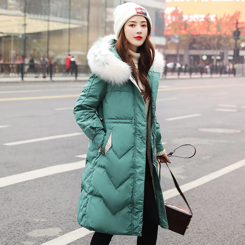 Женский зимний пуховик Женское пальто на 2019 белом утином пуху теплая Толстая