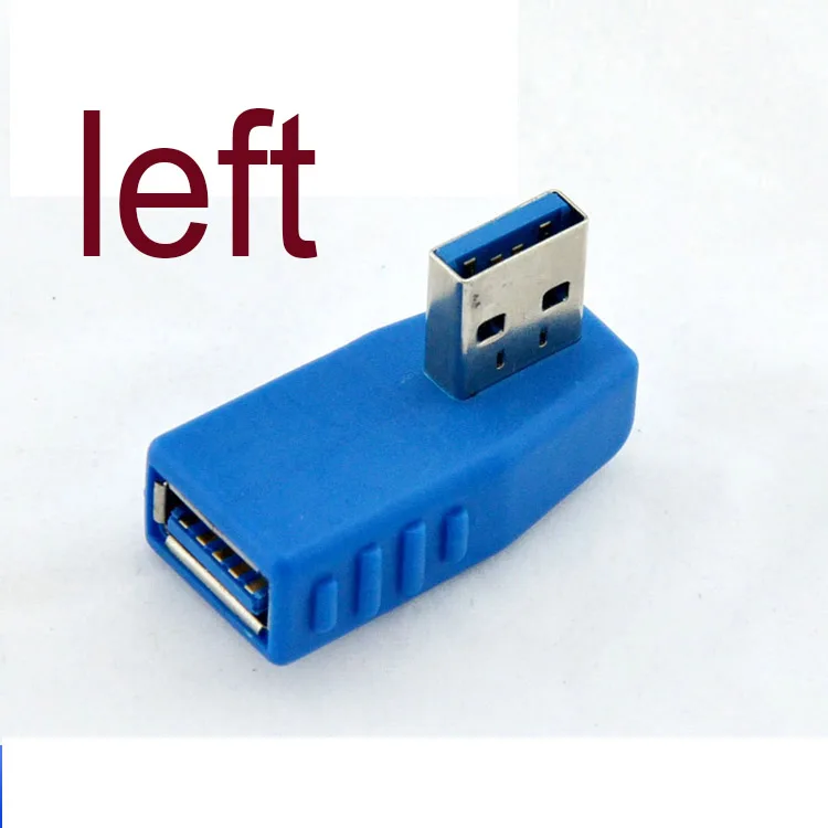 

10pcs usb3.0 A Male to Female Extension Cable 90Degree left Angle Adapter Plug