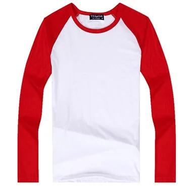 Plain Red White Индивидуальные футболки для маленьких мальчиков, однотонные Детские футболки с длинными рукавами и принтом, осенняя футболка из хлопка с логотипом, топы для девочек, индивидуальная футболка - Цвет: Plain Red White