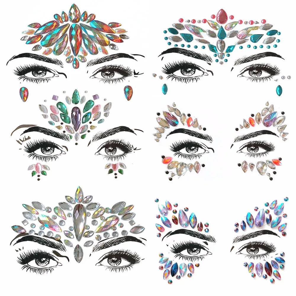 Акриловая полимерная наклейка для дрели Bindi подобранная вручную в богемном и