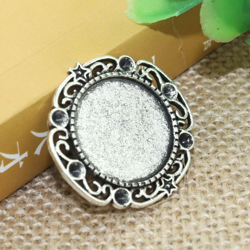 10pcs 20mm Inner Size Zinc alloy Simple Necklace Pendant Cameo Cabochon Base Tray Bezel Blank A0015 | Украшения и аксессуары