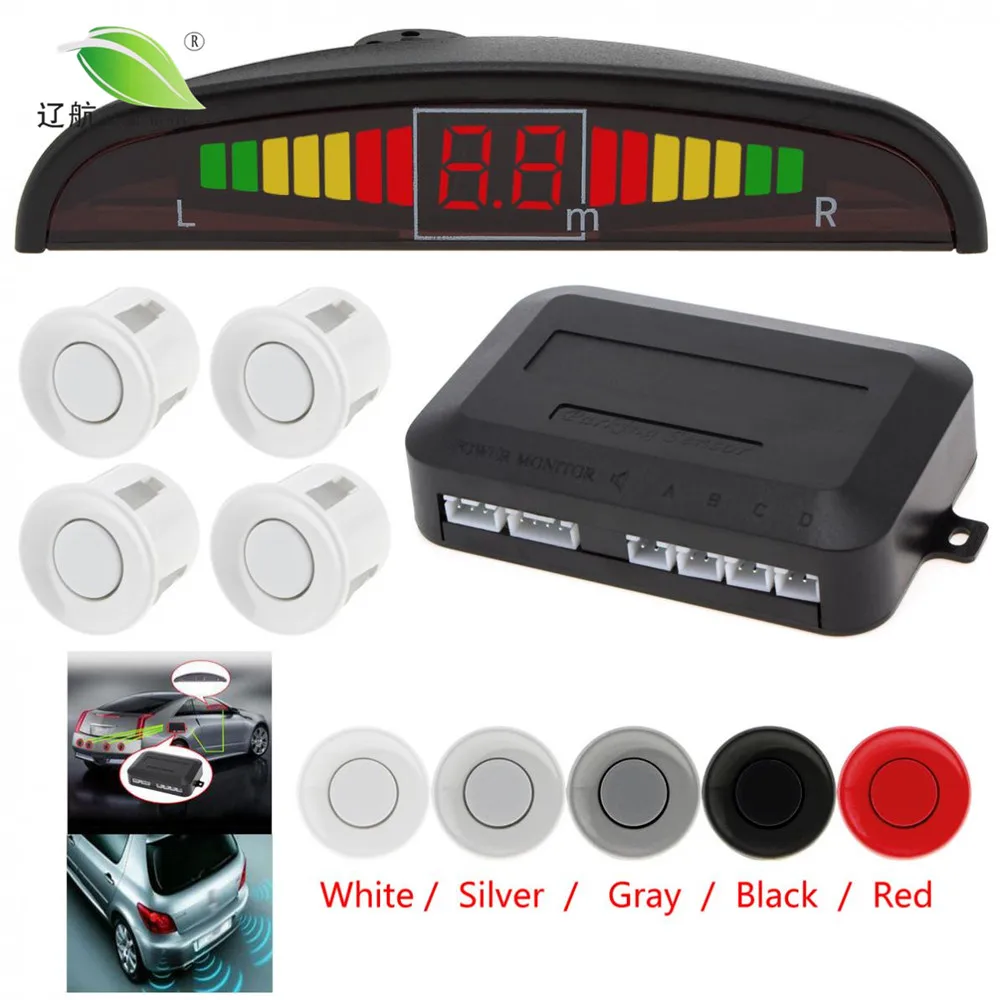 Автомобильный парктроник светодиодный датчик парковки 4 датчика s