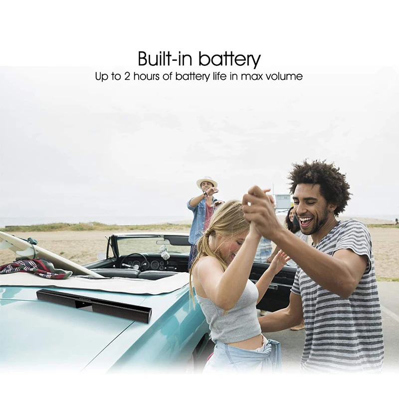 Проводной и беспроводной ТВ Саундбар 20 Вт, Bluetooth Звуковая Панель ТВ динамик, сабвуфер для ТВ, ПК, смартфон, планшет, пульт дистанционного управления
