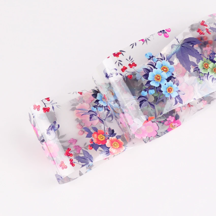 4*100 см звездное небо наклейка для ногтей переводная цветная Цветочная Фольга