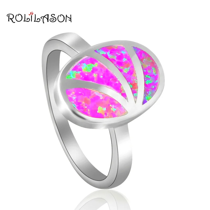 Модные кольца опал FINA Jewelry Для женщин Кольца Розовый огненный Серебро наложения