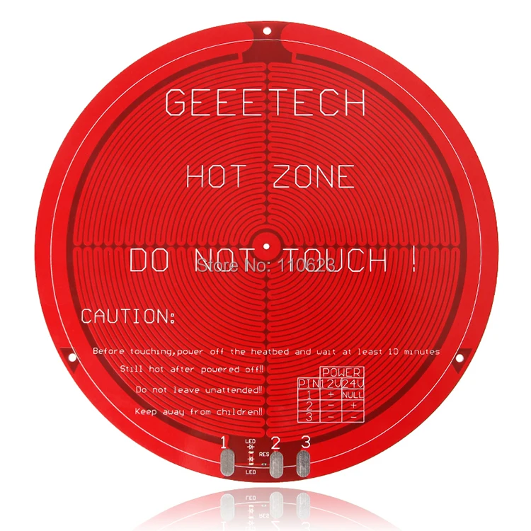 Geeetech Reprap алюминиевая пластина круглая печатная плата Heatbed для Rostock 3d принтер|aluminium