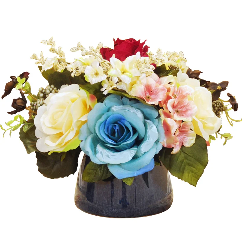 Цветочная ваза в стиле гостиной декоративная цветочная упаковка имитации цветов