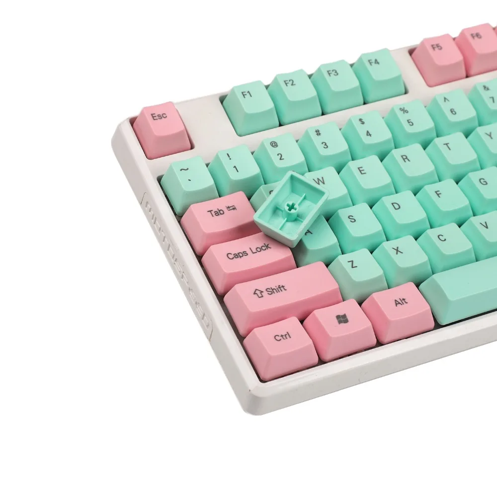 YMDK 104 клавиш розовый зеленый толстый PBT OEM профиль Keycap для MX переключатели стандарт ANSI 61 87 104 Механическая игровая клавиатура