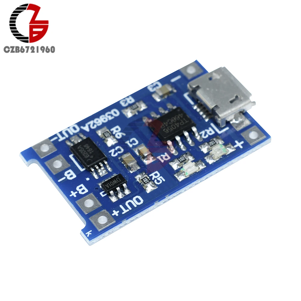 DC 5V 18650 TP4056 литиевая батарея зарядный Модуль Защитная плата с микро usb микрофоном