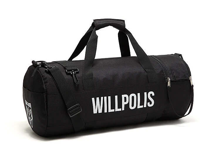 Новейший дизайн крутая черная Дорожная большая сумка с буквенным цилиндром