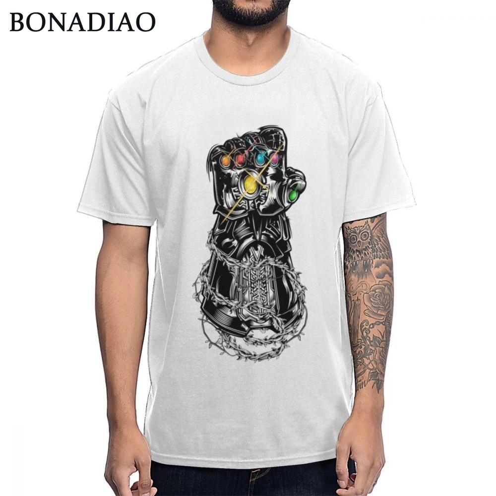 Marvel злодеи танос бесконечность Gauntlet футболка уникальный модный дизайн 2019 летняя