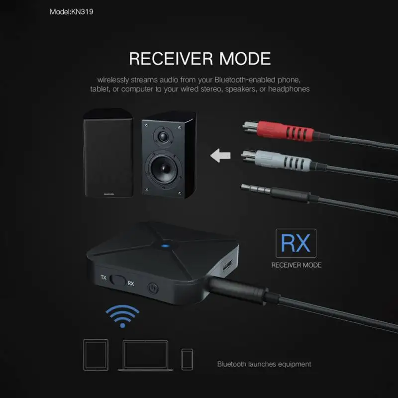 CRDC Bluetooth 4 2 приемник передатчик в 1 аудио музыка стерео беспроводной адаптер с RCA 3 5