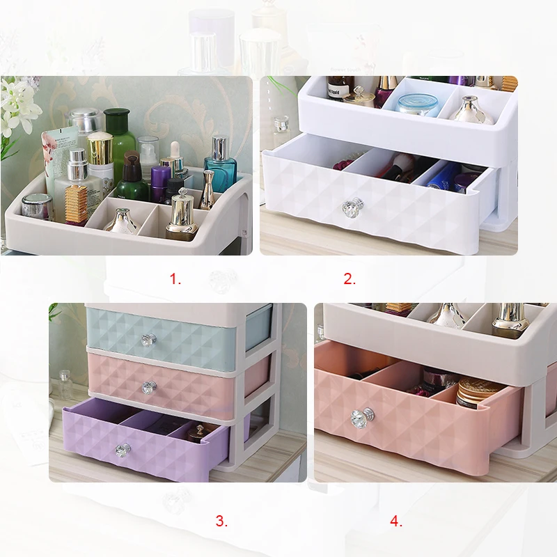Многослойный органайзер для макияжа с выдвижными ящиками женская модная