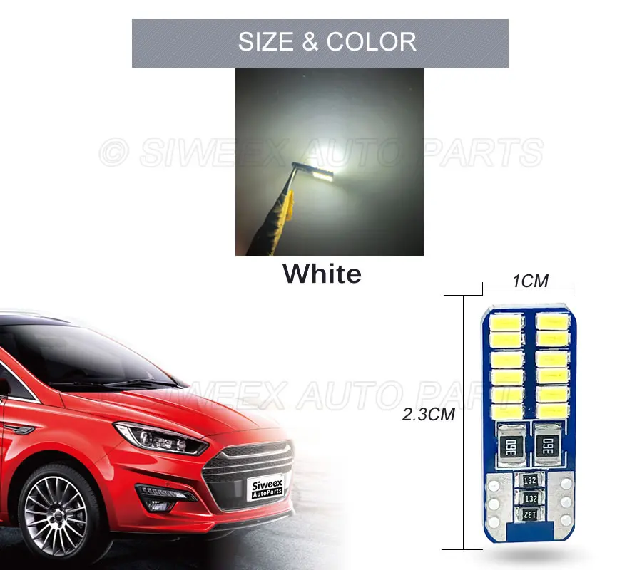 1 шт Высокое качество T10 W5W 168 192 светодиодные задние светильник 3014 24 SMD 12В для авто
