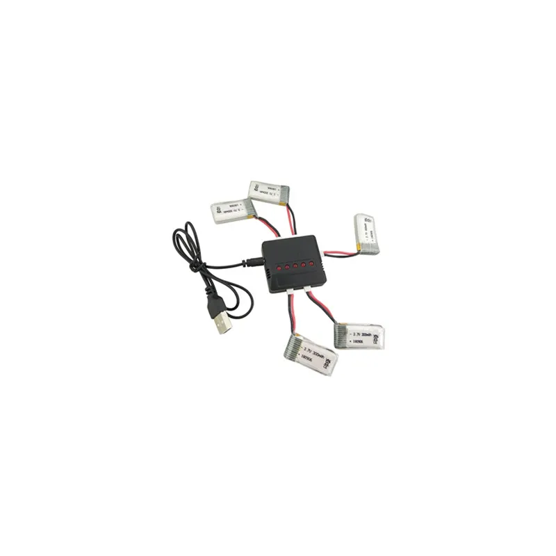 5 шт. 3,7 V 300mAh 25C RC Квадрокоптер части Lipo зарядное устройство набор для H8 H22 Eachine H8 мини пульт дистанционного управления Квадрокоптер