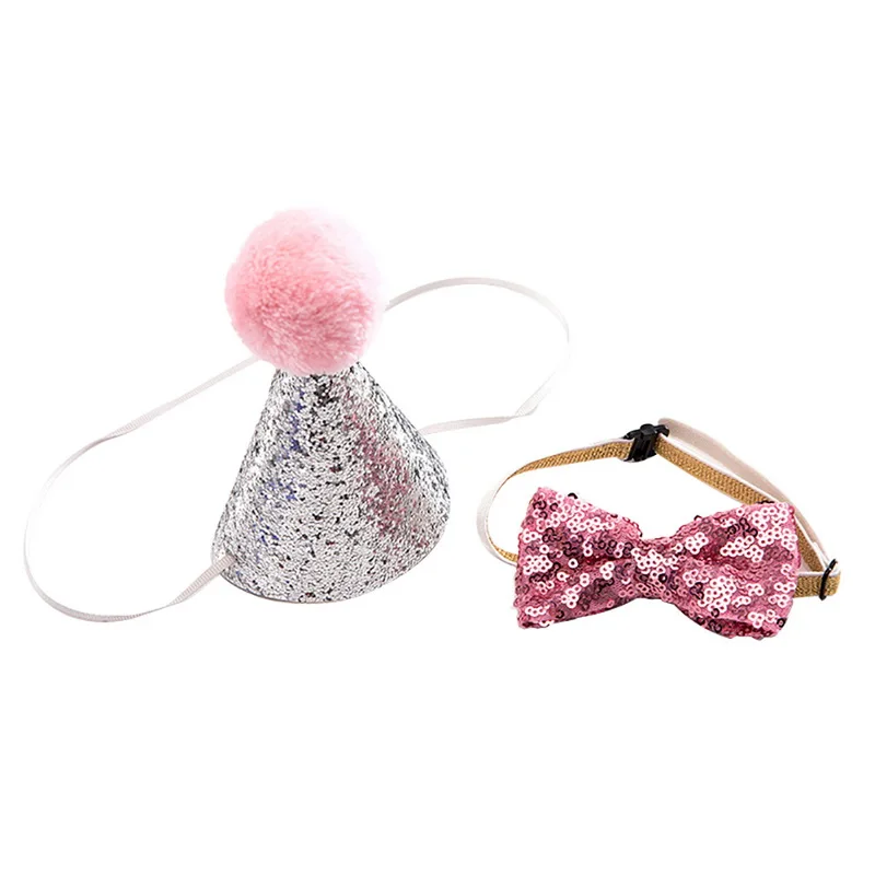 Головной убор с бантиком для кошек и собак на день рождения головной праздничный