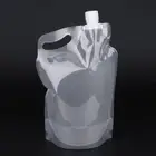 Портативная складная сумка для питьевой воды объемом 2 л, прозрачный контейнер для воды для отдыха на открытом воздухе, походов, поездок, сумка для воды с маленькой ручкой