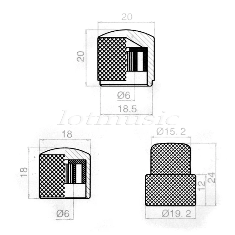 15 хром металлическая ручка управления с винтовым ключом для гитары и т. д. Замена |