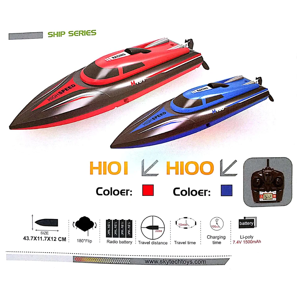 H101 RC Racing Boat 2.4G Remote Control 180 Degree Flip High Speed Electric Pool RTR speedboat gift For children Toy Kid Sharp |