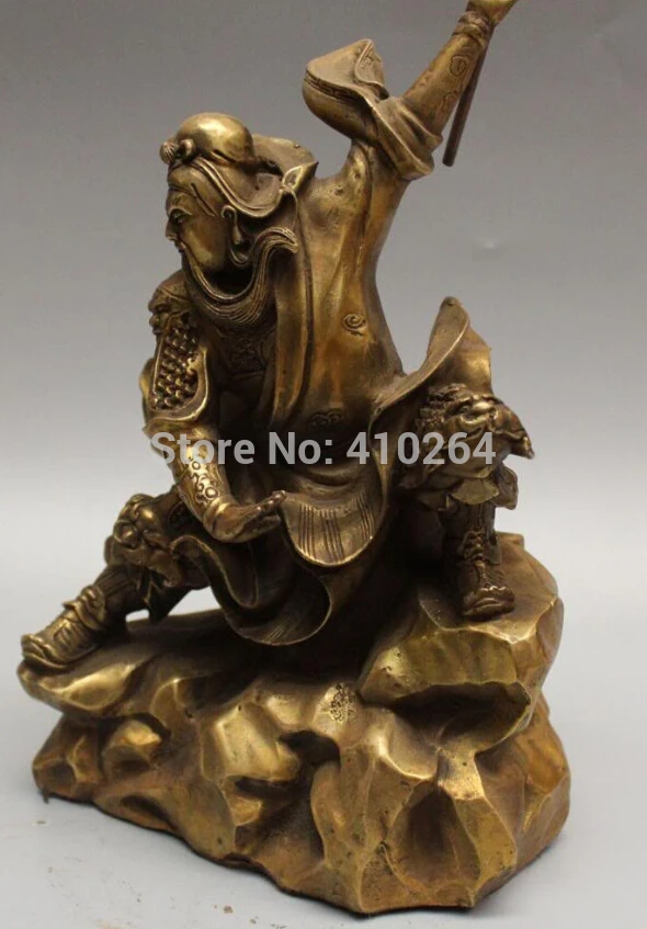 14 &quotКитайский Бронзовый воин войны Гуань Гонг Дракон Лев Ю меч статуя Будды|statues