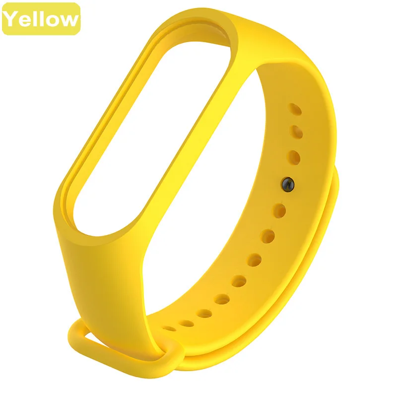 Yellow XShum mi band 4 браслет ремешок для силиконовой Xiaomi mi Band 3 mi band 4/3 ремешок на руку замена Смарт-Аксессуары - Цвет: Yellow