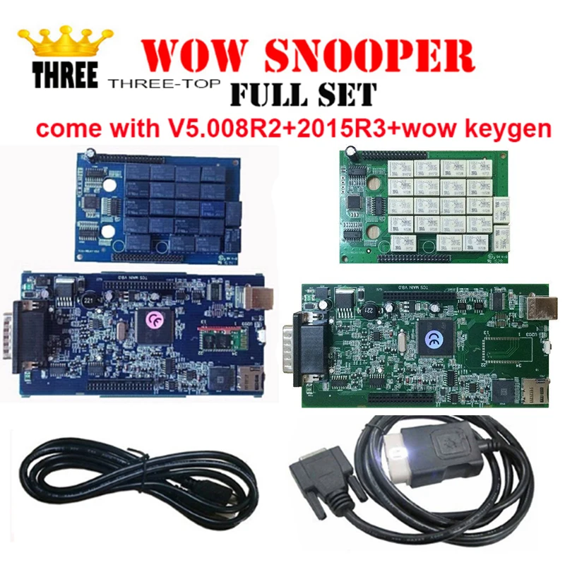 WOW snooper один NEC Реле две доски V5.008 R2 + 2015 R3 Keygen с/без Bluetooth диагностический