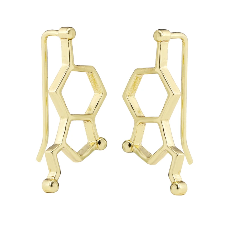 2020 Новая мода молекула серотонина уха наука ювелирные изделия допамин Y серьги