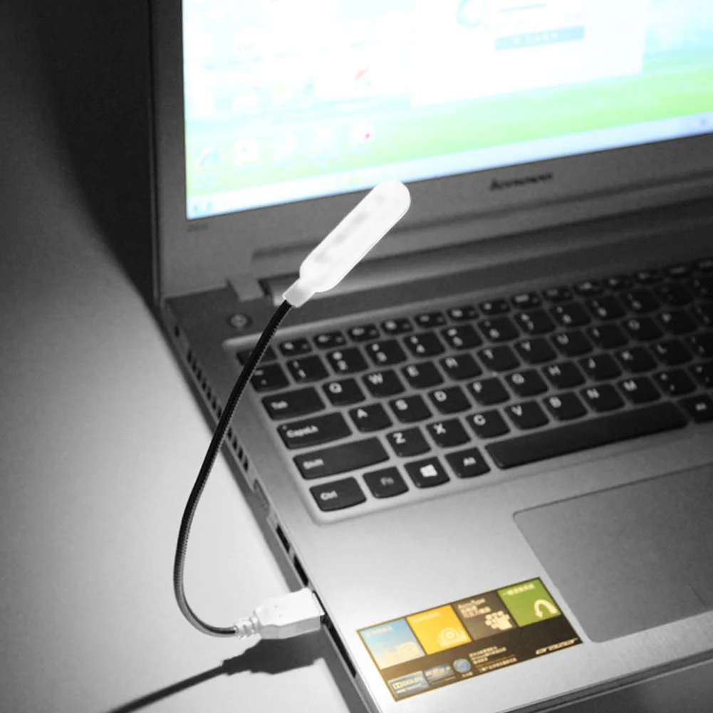 Ноутбук компьютер USB порт лампа для чтения ноутбуки Гибкая спальня путешествия яркий светодиодный светильник для студентов мини-книга