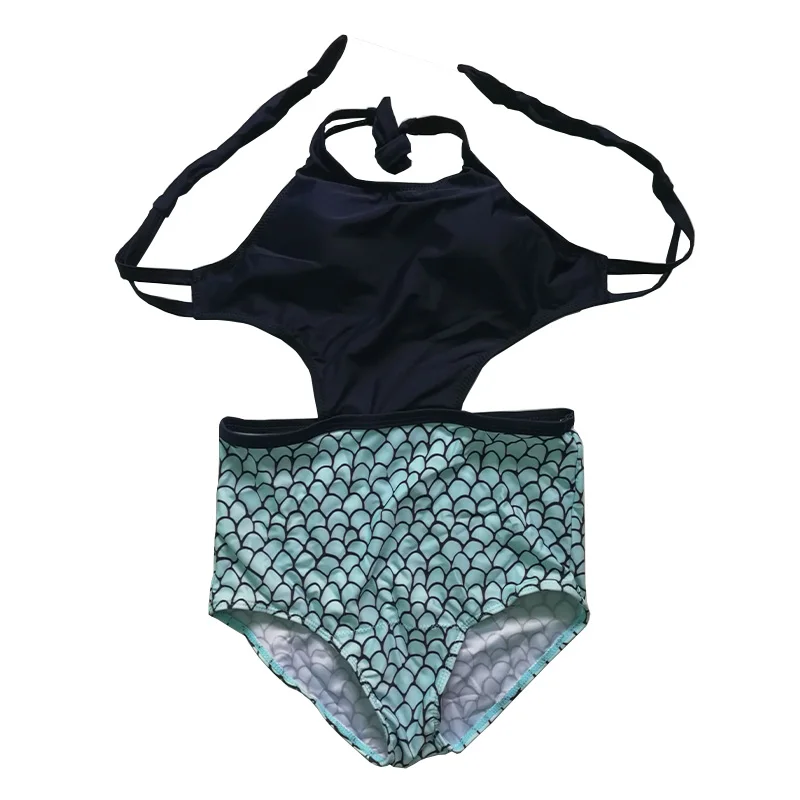 Женский купальник бикини бразильский с высокой талией и рисунком рыбы 2019|tall|tall