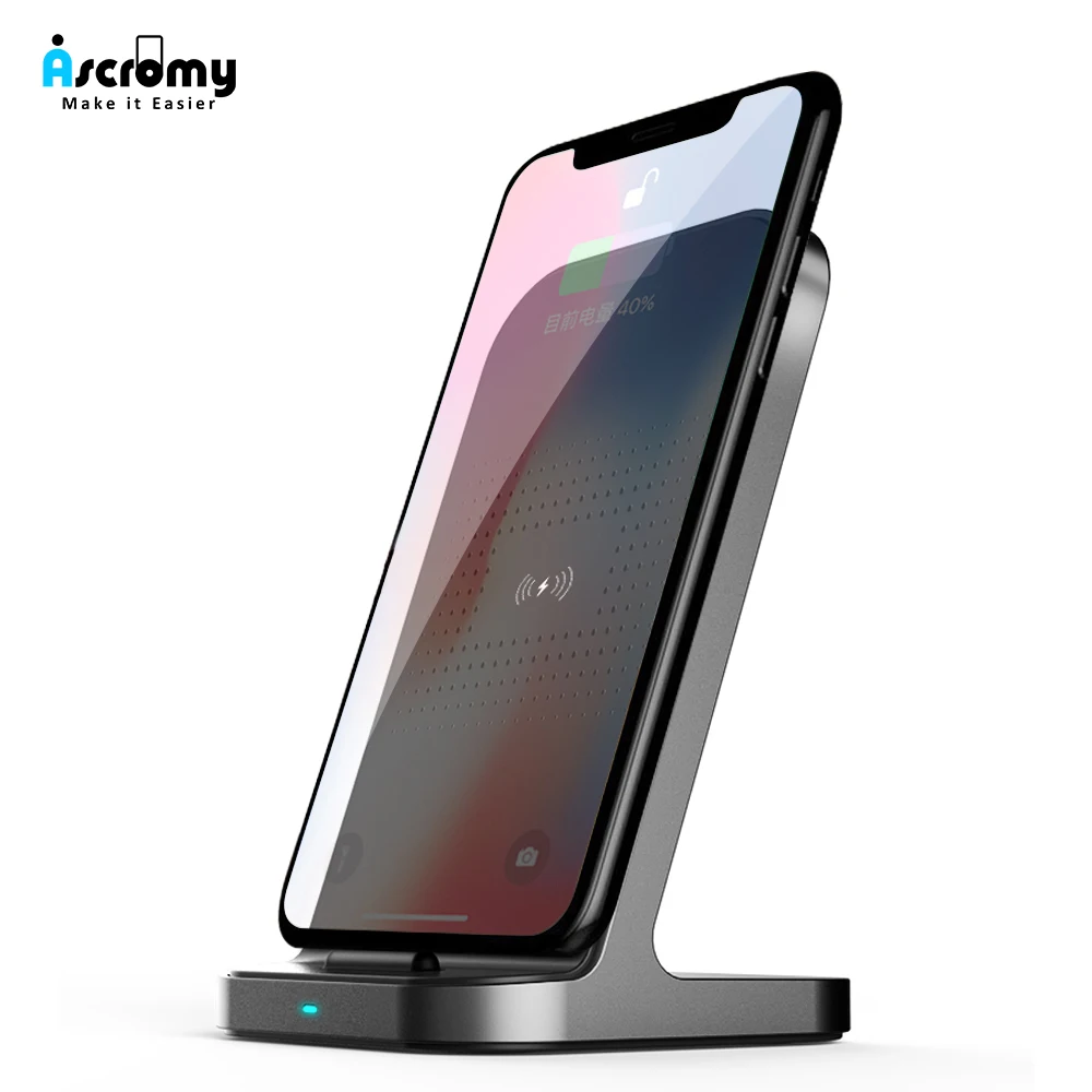 Беспроводной держатель для телефона Ascromy 10 Вт Samsung Galaxy S10 S9 S8 Plus s10E + S7 S6 Edge cargador