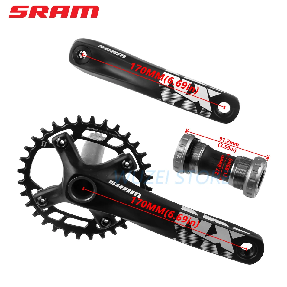 Переключатель SRAM набор групп 11 скоростей NX задний переключатель триггерный переключатель передач цепь 42 т маховик 170 мм коленчатая Звездочка GXP центральная ось