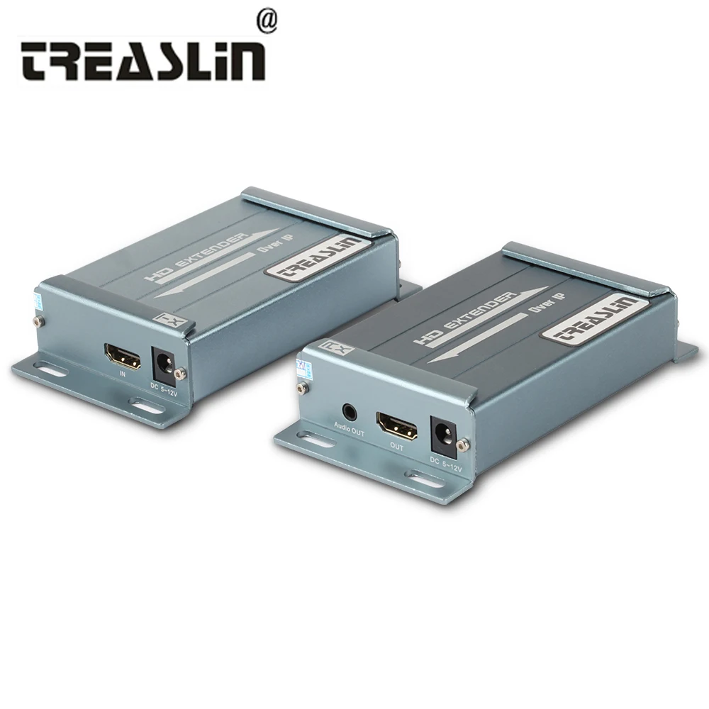 TreasLin HDMI удлинитель по одной Cat5 Cat5e Cat6 сетевой кабель приемник передатчик TCP/IP Netswitch