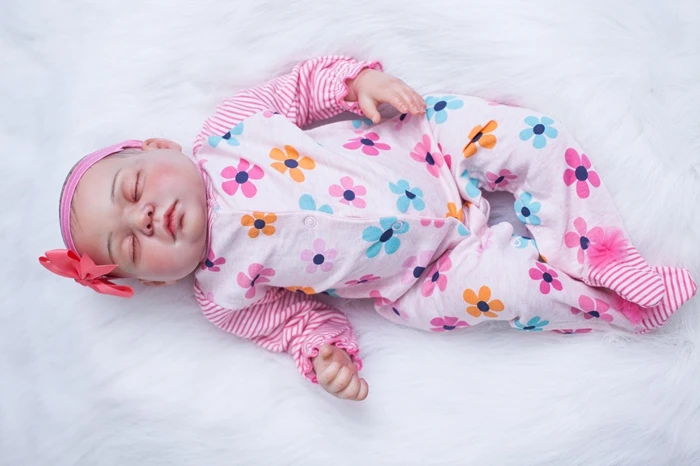 Мягкие силиконовые куклы реборн 55 см реалистичные принцессы для сна