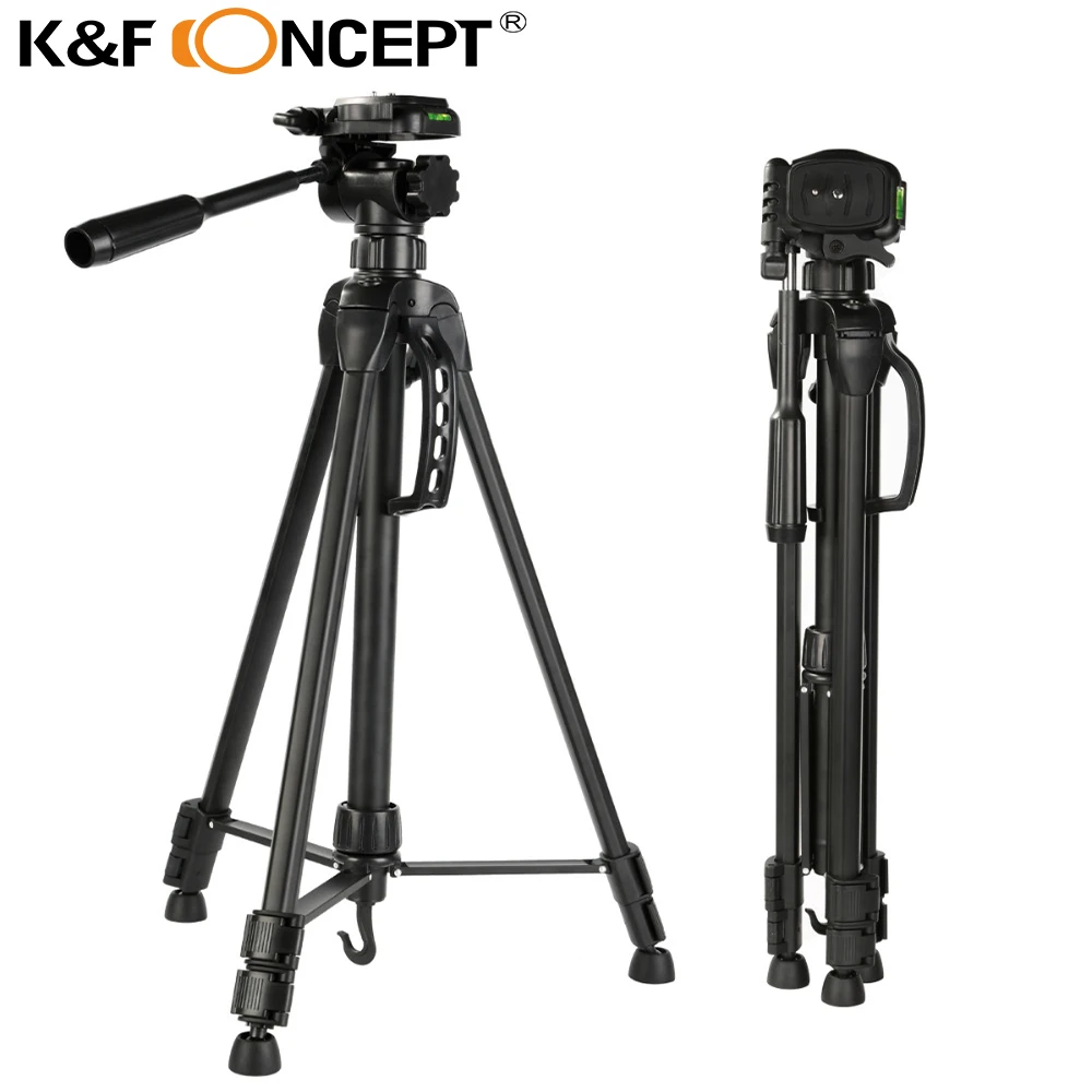 K&ampF CONCEPT Light Pod Extendable Weight Travel Camera Tripod kit + 3 Aluminum Alloy Sections for Canon Nikon DSLR Cameras | Электроника