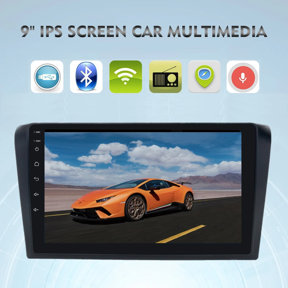 Автомагнитола 9 &quotIPS 1Din Android 8 0 для Mazda 3 Mazda3 радио 2006 2007 2008 рулевое колесо