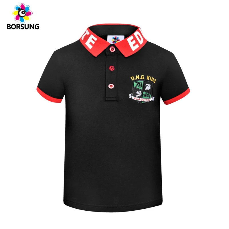 2019 летняя футболка для мальчиков Модная хлопковая Детская с короткими рукавами и