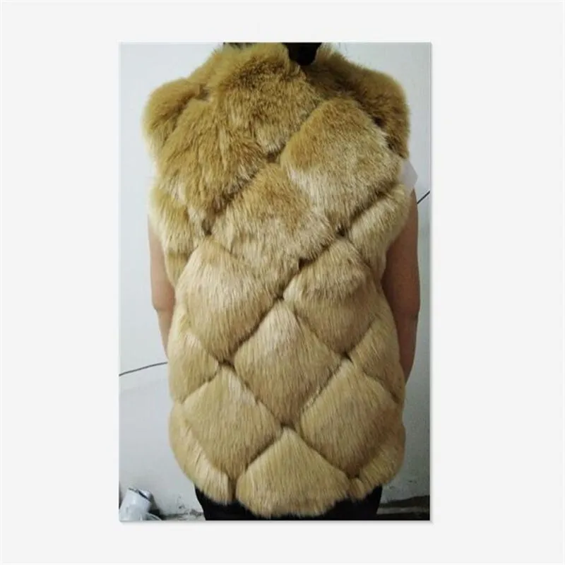 Лидер продаж 2016 новый зимний модный жилет из искусственного меха женский меховой