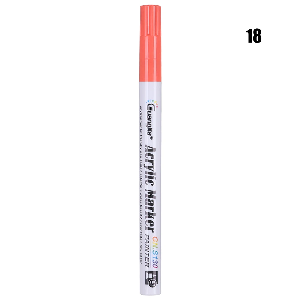 18 18 Color Metallic Micron Pen Detailed Marking Color Metal Marker For Album Black Paper Drawing School Art Supplies Paint Pens - Цвет: 18