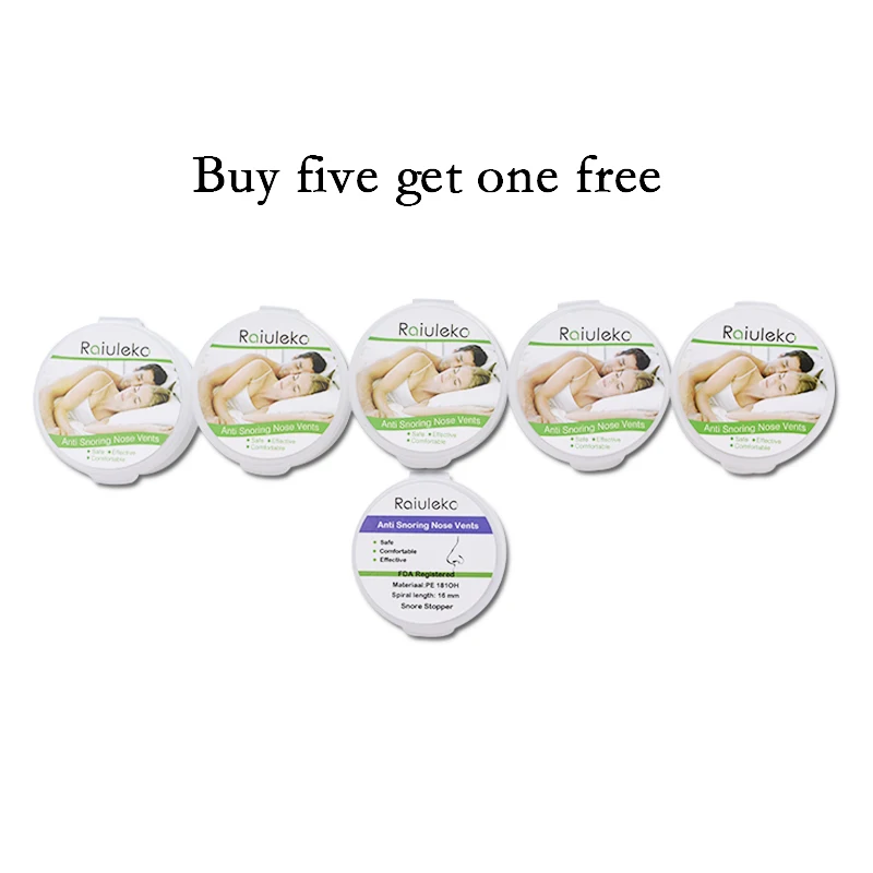 

Buy 5 Gift 1=19Pcs Reusable Anti-Snoring Device Mini Medical Silicone Sleep Aid Nose Clip Stop Snoring Breathing Nasal Dilator