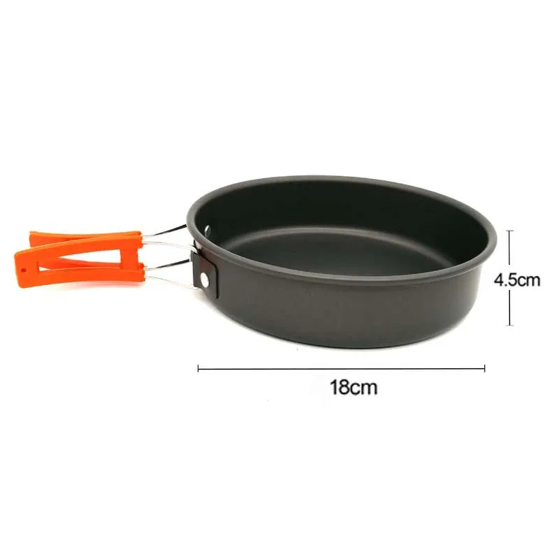 8pcs/Set Portable Cookware Sets Bowl Pot Spoon for Outdoor Camping Hiking Backpacking Travel Tableware Picnic Accessories |
