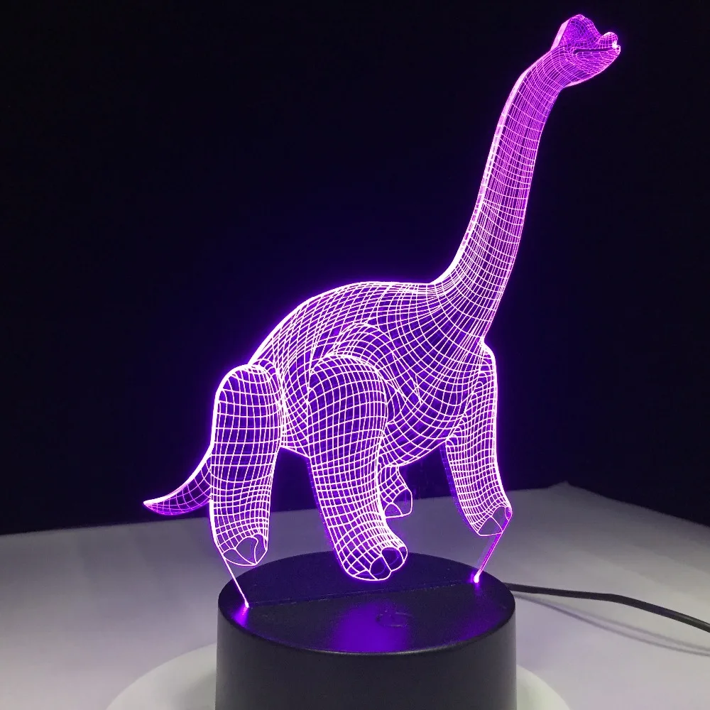 Акриловый ночник в виде динозавра креативный подарок 3D USB светильник для сна
