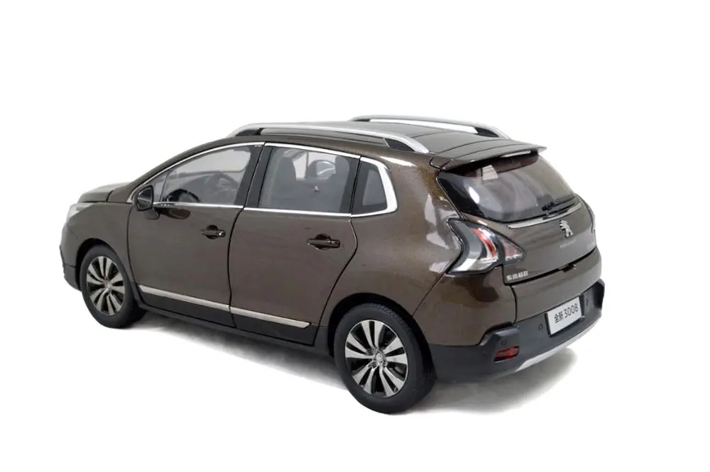 Paudi модель 1/18 1:18 Масштаб peugeot 3008 коричневая литая модель автомобиля Игрушечная модель автомобиля открываются двери