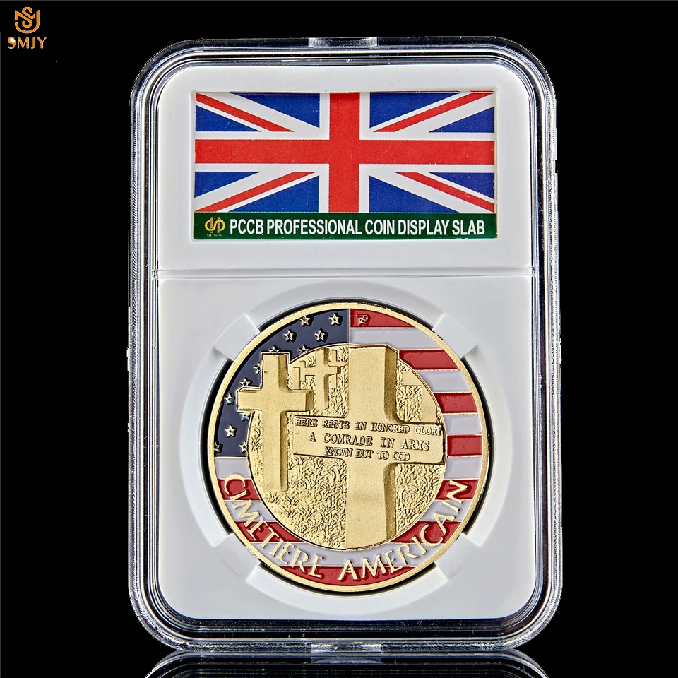 Памятная Золотая памятная монета в американском стиле Норман война с роскошной