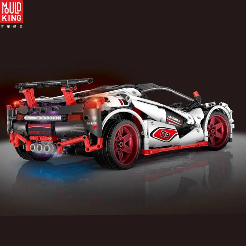 Плесень king Technic серии совместимы с MOC 16915 белый гоночный автомобиль строительные