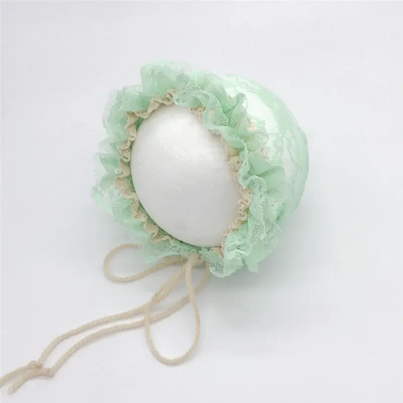 Newborn Photography Props Baby Girl Lace Princess Hats Handmade Flower Infant Caps