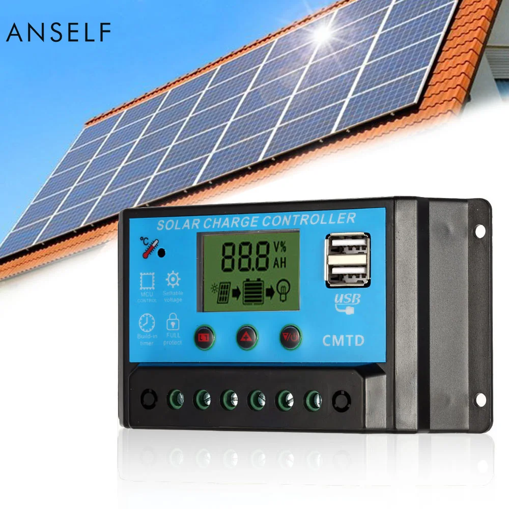 Контроллер заряда солнечной батареи с ЖК дисплеем 20 А 12 6 в|regulator 24|regulator solarcontrol code |