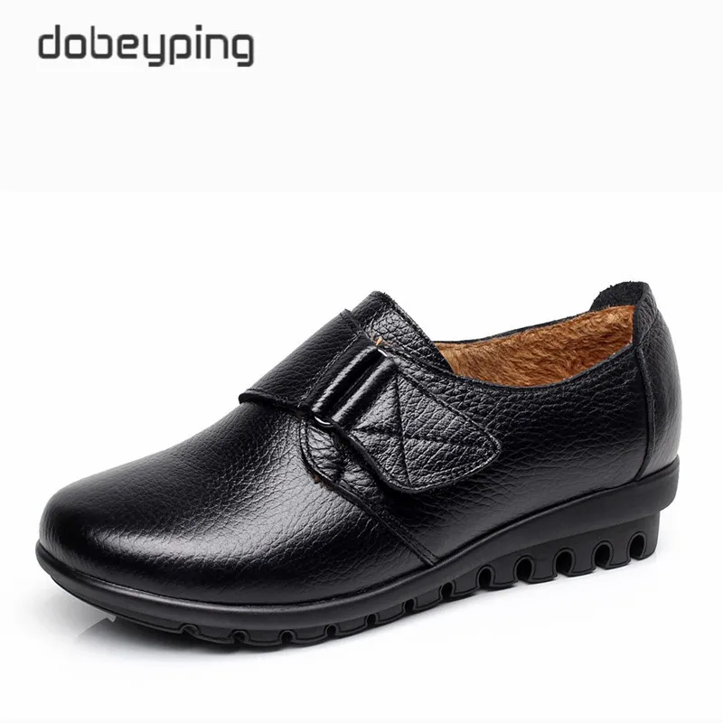 Женские повседневные туфли из натуральной кожи на плоской подошве с пряжкой