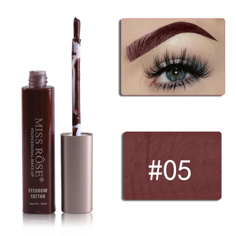 MISS ROSE 9 color Long-lasting Liquid Eyebrow Enhancer Tattoo Tint Waterproof Eyebrow sobrancelha Easy to Wear